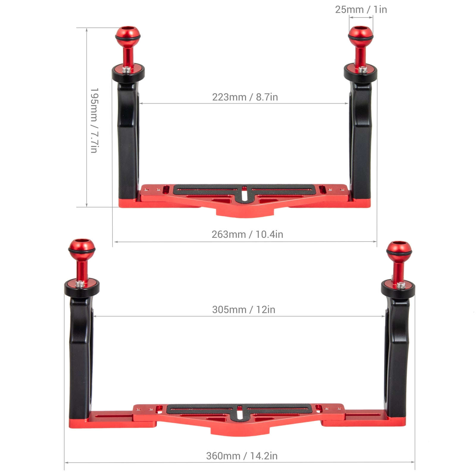 TAC2 universal underwater camera holder and Butterfly mount
