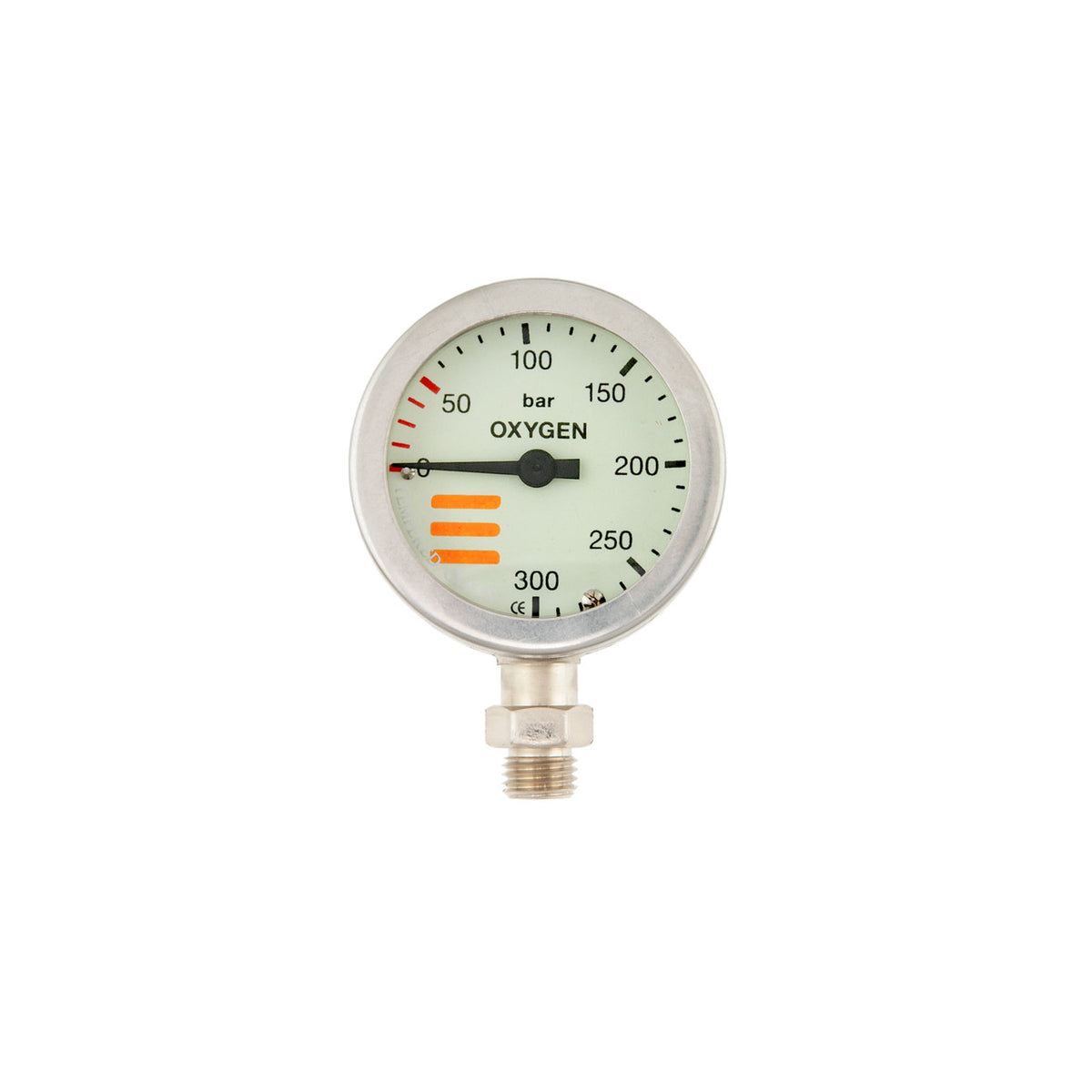 Tecline Manometer Tecline 52mm 300bar "Oxygen" - Nickel